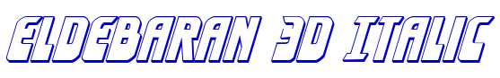 Eldebaran 3D Italic 字体